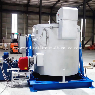 কেনা 500kg Gas Fired Aluminum Melting Furnace with Riello Burner 720℃ online manufacture