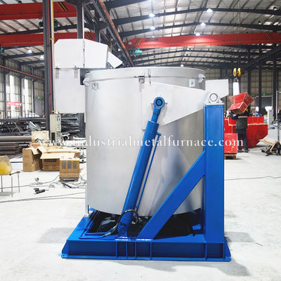 কেনা Hydraulic Tilting Design 500KG ZINC Natural Gas Tilting Zinc Melting Furnace online manufacture