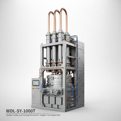 কেনা অক্সিজেন-মুক্ত তামার রডের জন্য আপওয়ার্ড কন্টিনিউয়াস কাস্টিং মেশিন, ব্যাস φ8 – 16 মিমি, বার্ষিক ক্ষমতা 1000 টন এবং তরল স্তরের ±2 মিমি ট্র্যাকিং নির্ভুলতা অনলাইনে উৎপাদন