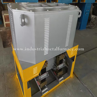 মাধ্যাকর্ষণ ঢালাই 500kg / H জন্য 200KW দুটি স্নান ইন্ডাকশন কপার গলানোর চুল্লি