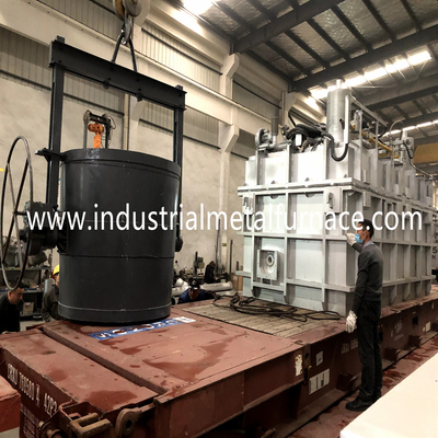 350kg 18KW অ্যালুমিনিয়াম হোল্ডিং ফার্নেস স্বয়ংক্রিয় বৈদ্যুতিক উল্লম্ব ল্যাডল প্রিহিটার CE