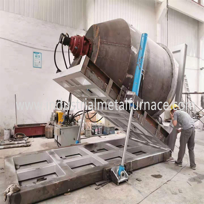 ইনগট তৈরির জন্য 5000KG গ্যাস চালিত রোটারি ইন্ডাস্ট্রিয়াল অ্যালুমিনিয়াম গলানোর চুল্লি